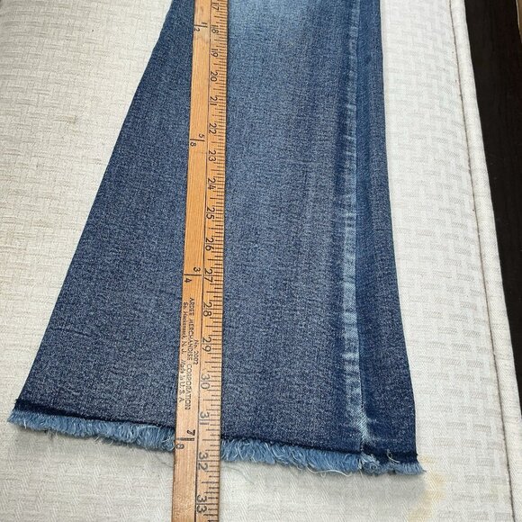 Love Soho Jeans Women’s Size 15 High Rise Flare Blue Denim Stretch - Picture 10 of 14